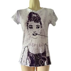 T-Shirt Audrey Hepburn Vintage XS 2006 Freeze A.V.E L.A. Inc. Retro